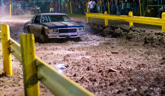 car racing in mud